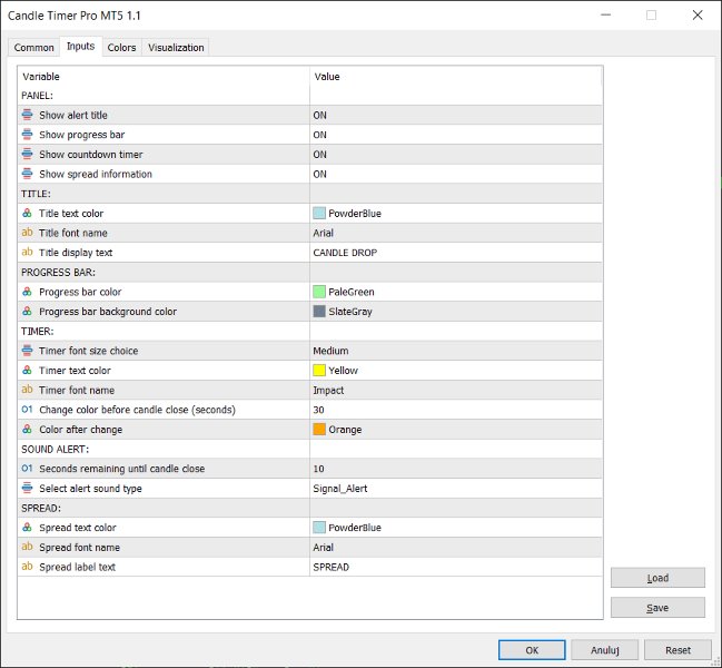Imagens #3 Candle Timer Pro MT5