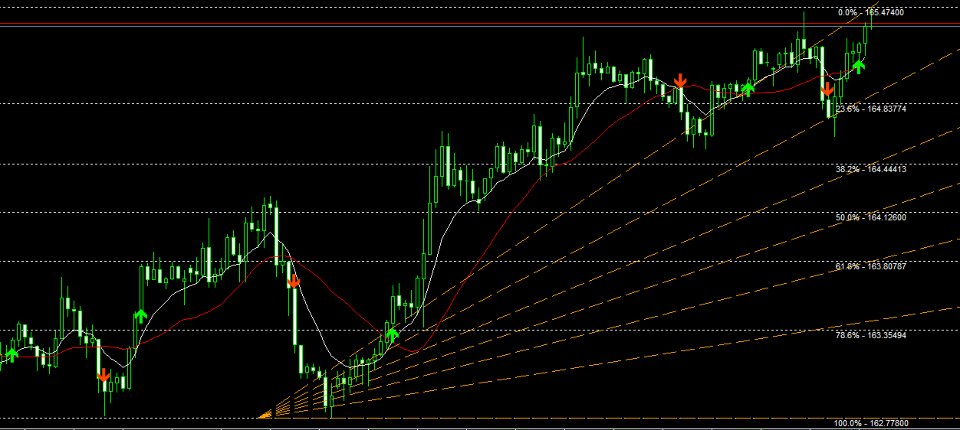 스크린샷 #1 Double MA With Fibonacci and Fan