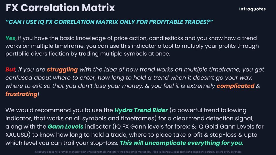 Screenshot #10 IQ FX Correlation Matrix