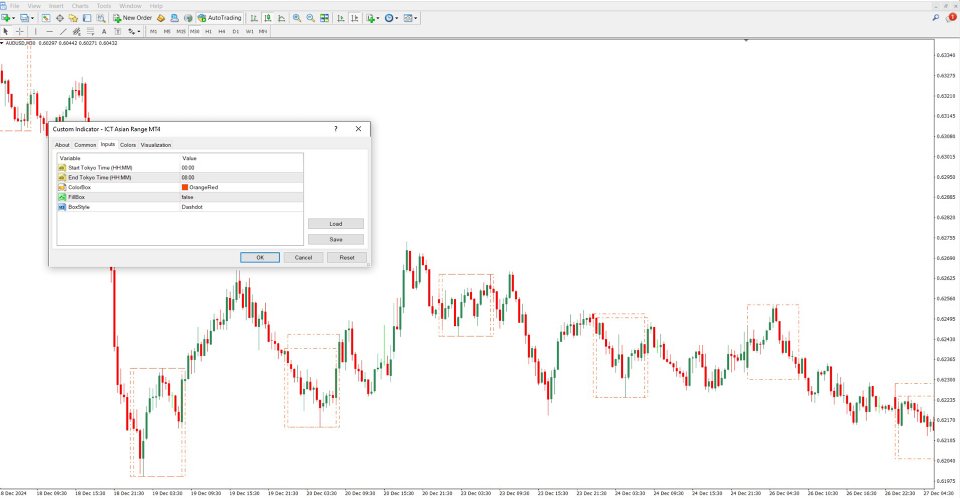 스크린샷 #5 ICT Asian Range Indicator MT4