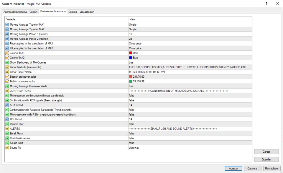 Screenshot #5 Moving Average Crossovers Dashboard for MT4