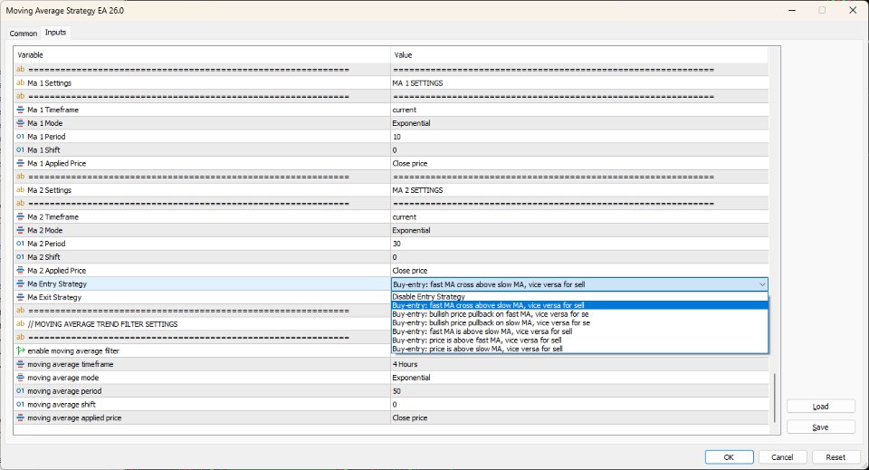 Screenshot #11 Moving Average Crossover EA MT4