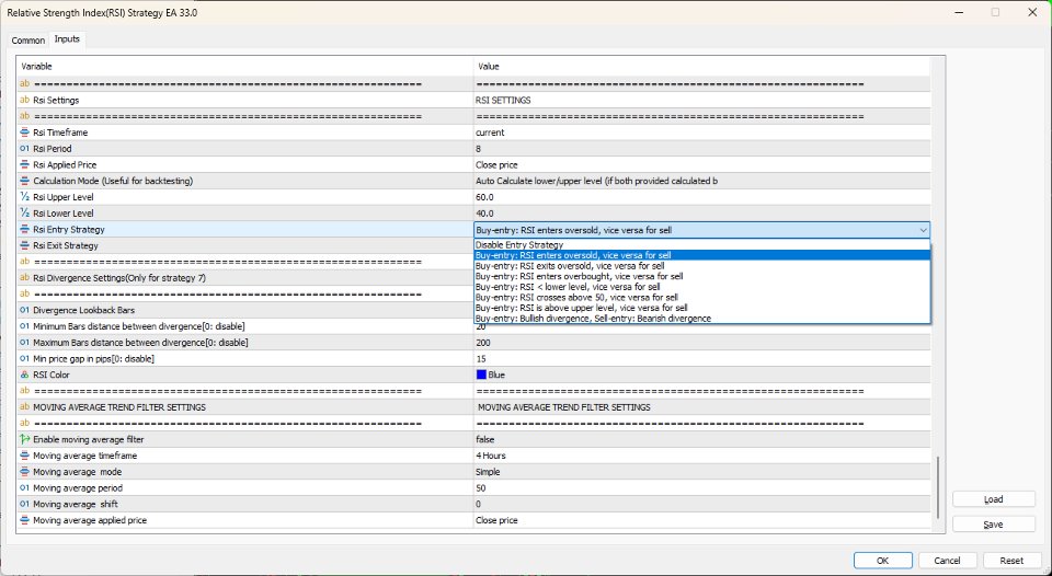 Captura de pantalla #11 RSI strategy EA MT4