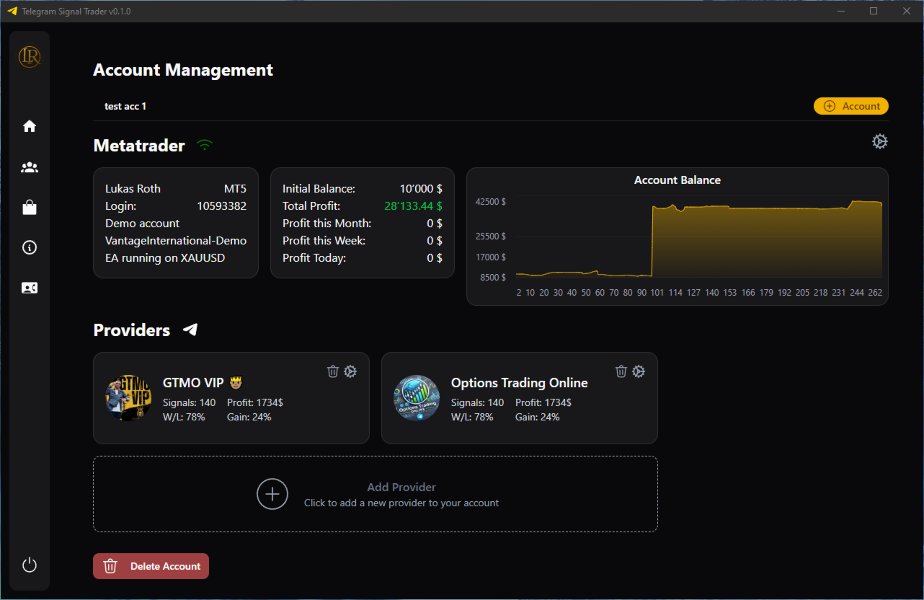 Screenshot #1 Telegram To MT5 Signal Trader