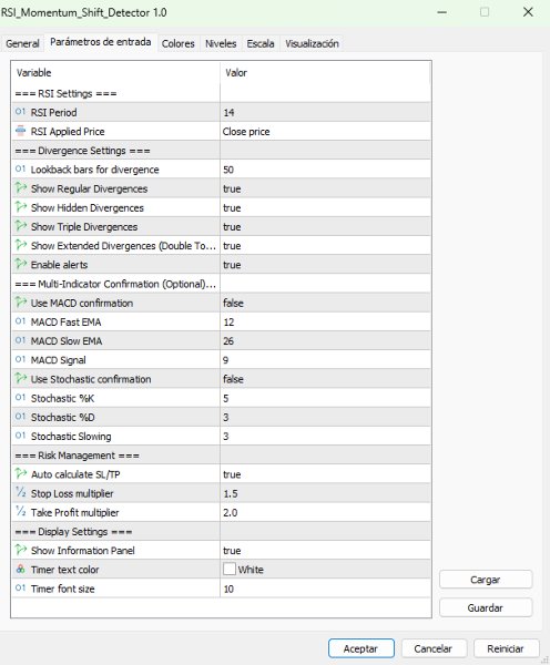 Screenshot #4 RSI Momentum Shift Detector