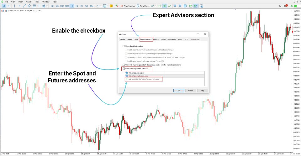 Screenshot #2 Connect MEXC Spot And Futures to MT5 Service