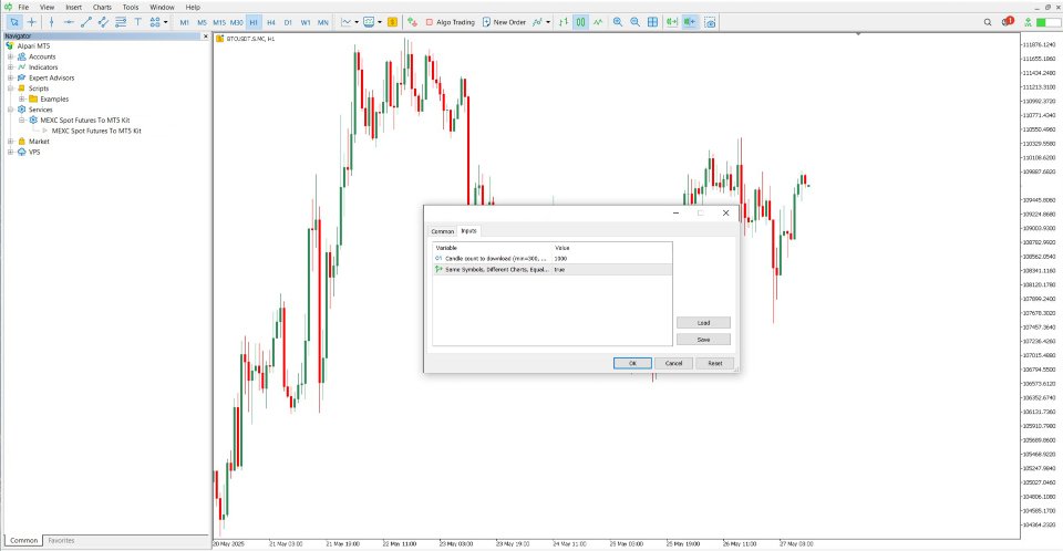 Screenshot #4 Connect MEXC Spot And Futures to MT5 Service