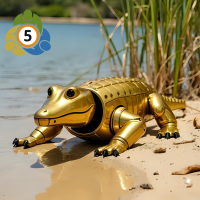 Golden Crocodile Robot