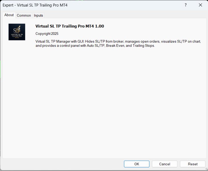 Screenshot #2 Virtual SL TP Trailing Pro MT4