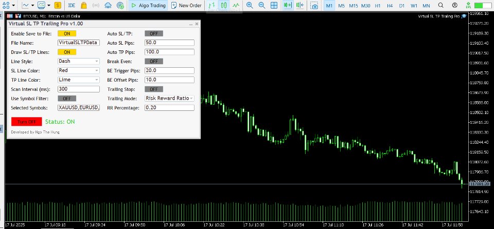 Screenshot #1 Virtual SL TP Trailing Pro