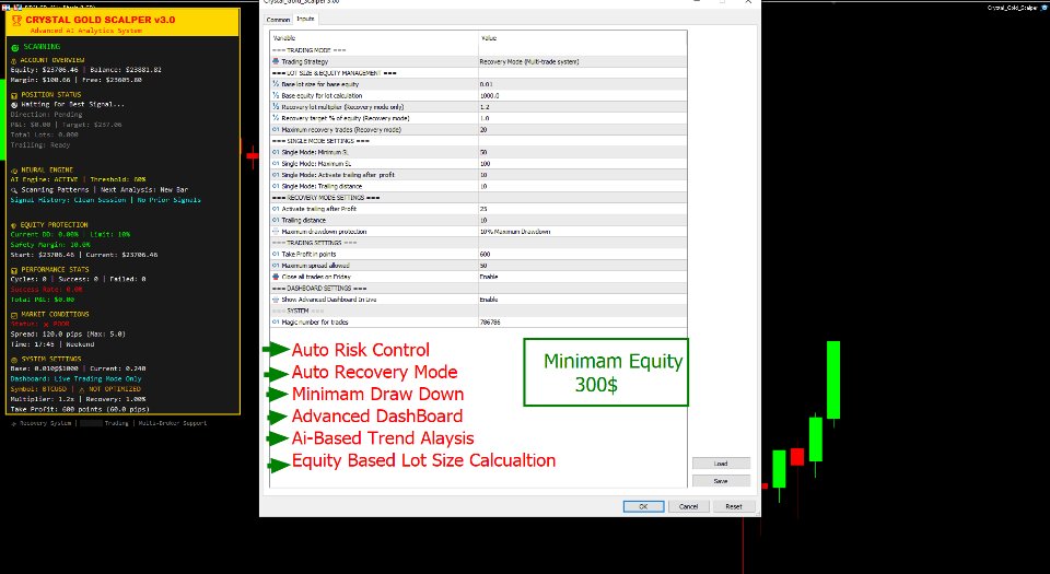Screenshot #1 Crystal Gold Scalper Neural Recovery System