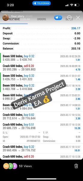 Screenshot #3 Deriv Karma Project EA