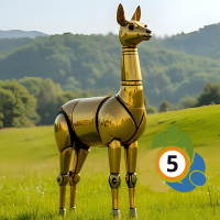 Golden Alpaca Robot