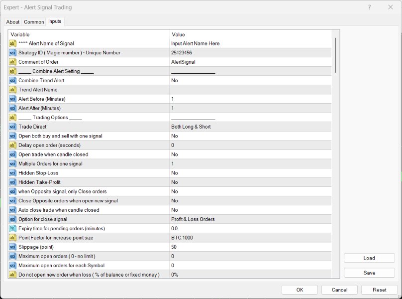 Screenshot #1 Alert Signal Trading MT4
