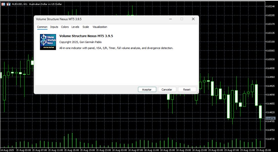 Captura de pantalla #2 Volume Structure Nexus MT5
