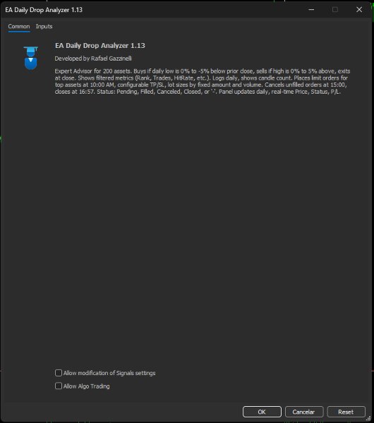 Screenshot #1 EA Daily Drop Analyzer