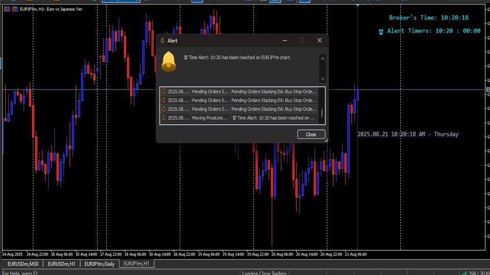 Screenshot #4 Moving Price Line Plus Event Timer Indie