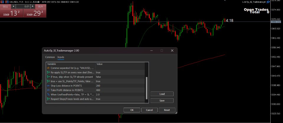 Screenshot #2 Smart Sl Tp Manager For Mt5