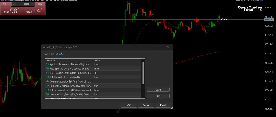 Screenshot #1 Smart Sl Tp Manager For Mt5