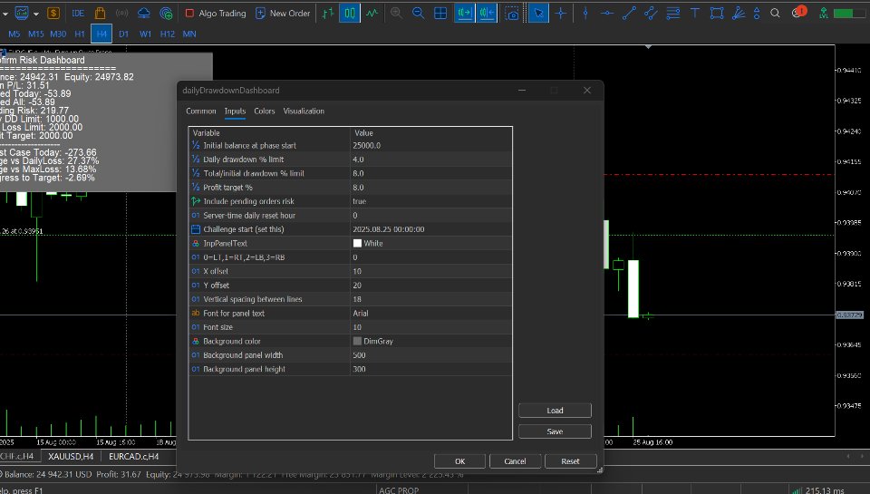 Screenshot #2 Propfirm Risk Dashboard