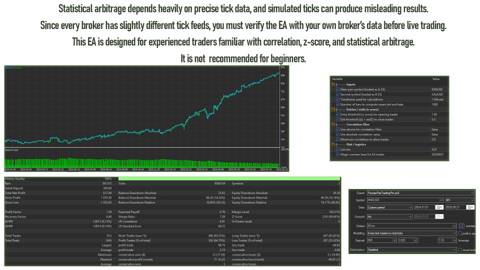 Screenshot #1 Precise Pair Trading Pro