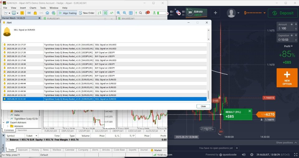 Снимок экрана #1 TigrisWave Scalp IQ Binary Rocket