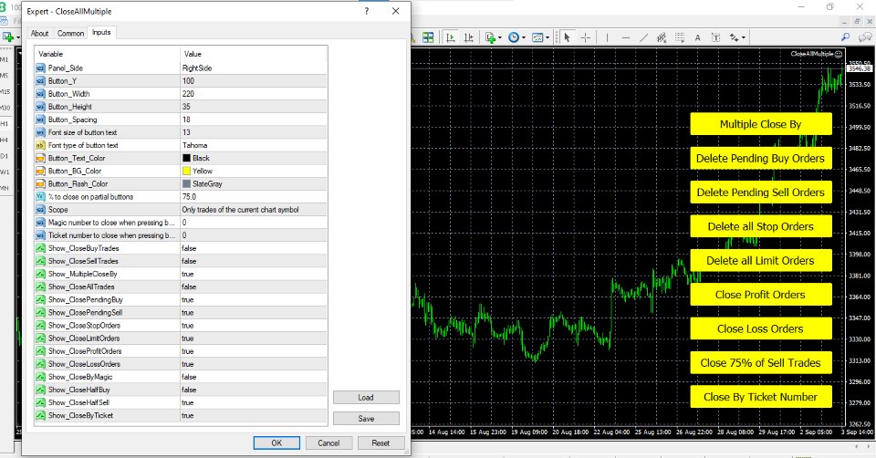 스크린샷 #3 Multiple Close All MT4