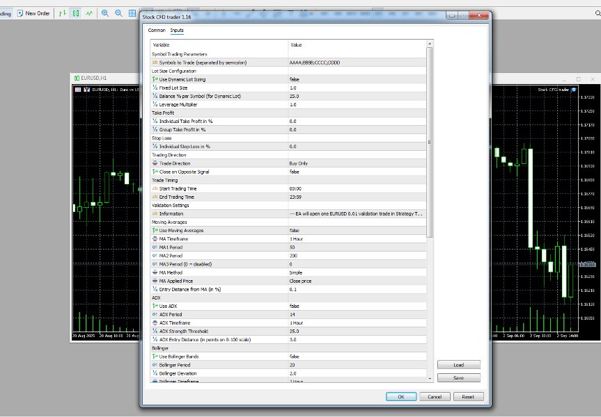 Снимок экрана #1 Stock CFD Trader Multi Symbol Multi Indicator