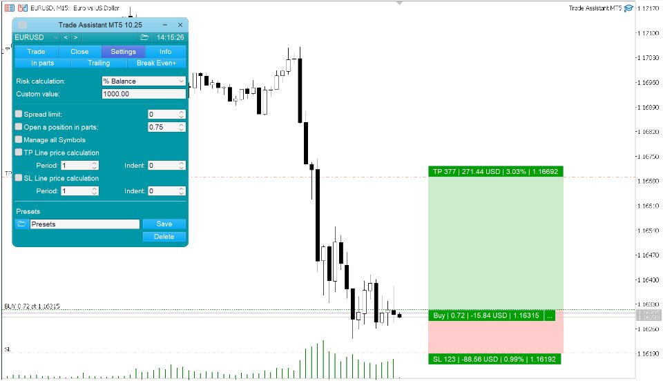 Imagens #6 Trade Assistant MT5