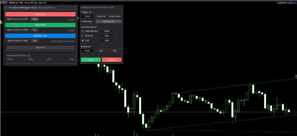 Снимок экрана #1 TrendLine Manager