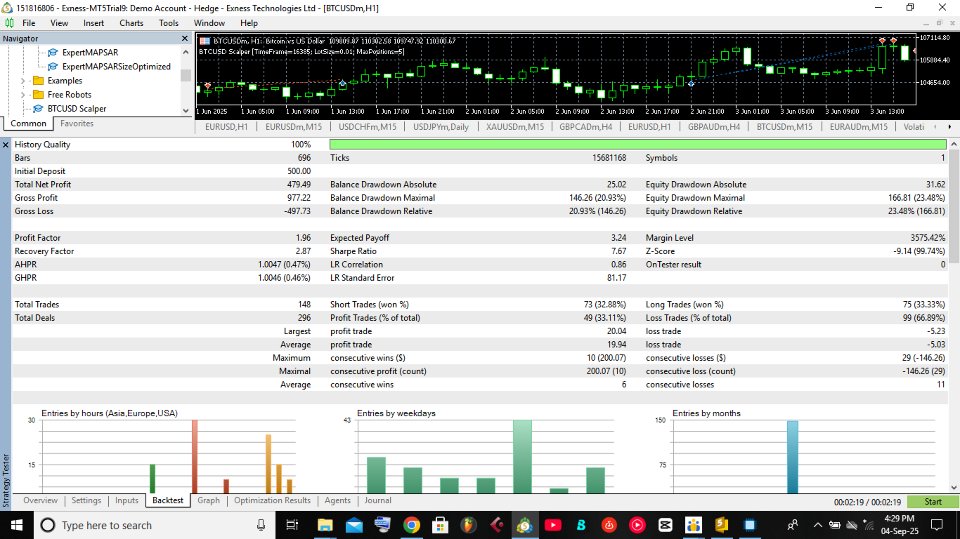 Captura de pantalla #2 Korrect BTC EA