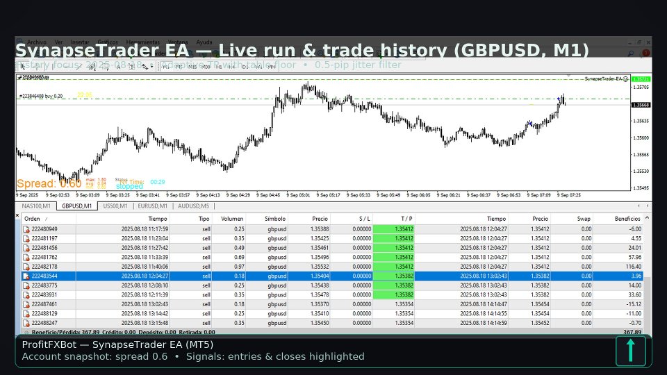 Screenshot #1 SynapseTrader EA