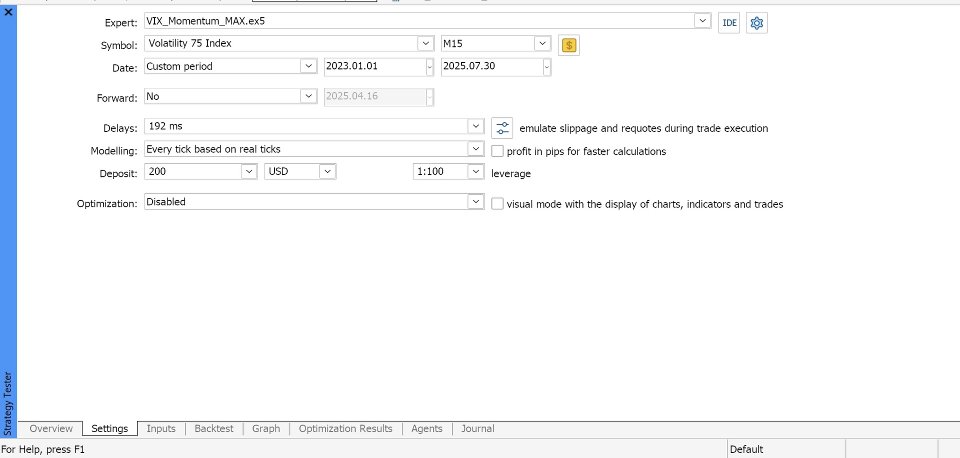 Screenshot #2 VIX 75 Momentum EA Pro