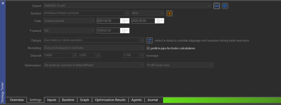 Capture d'écran #1 Emagic Advanced BB EMA Reversion EA