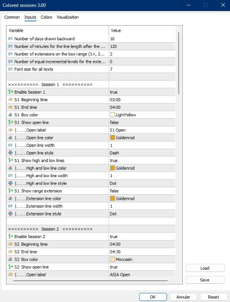 Screenshot #3 Professional Trading Session Boxes