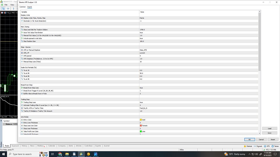 Screenshot #2 Talents ATR Scalper Utility