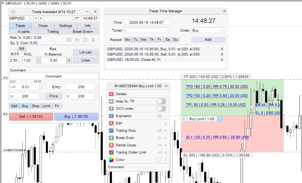 Screenshot #2 Trade Assistant MT4