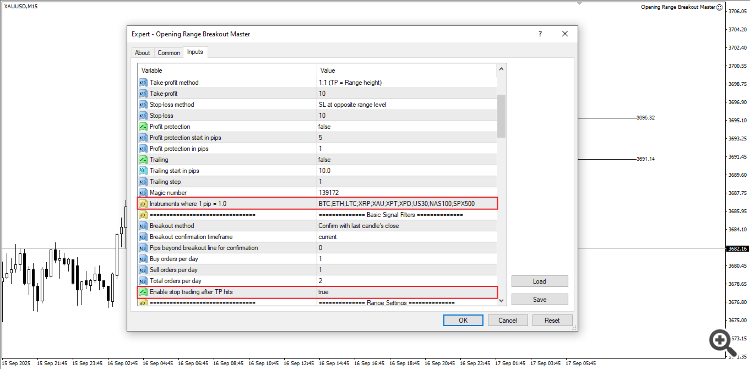 Optimized for 1-pip instruments
