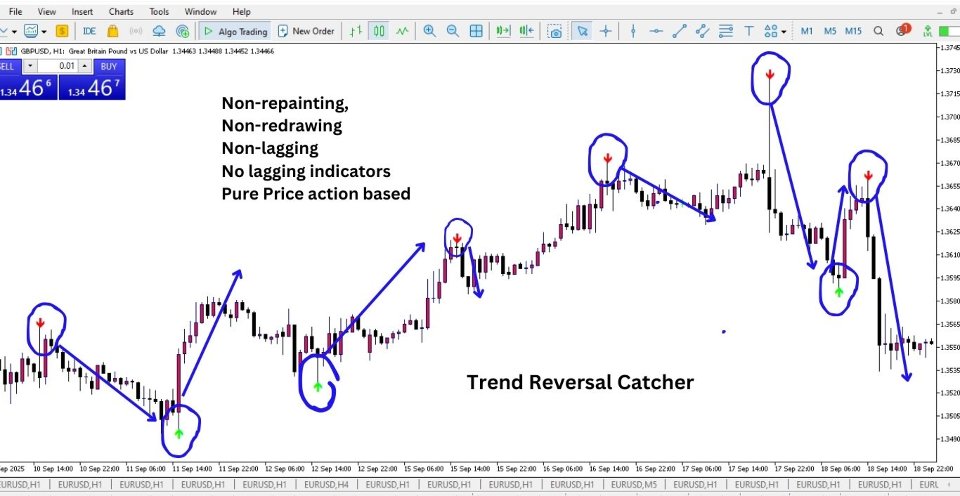 Captura de pantalla #3 Trend Reversal Catcher with Alert MT5