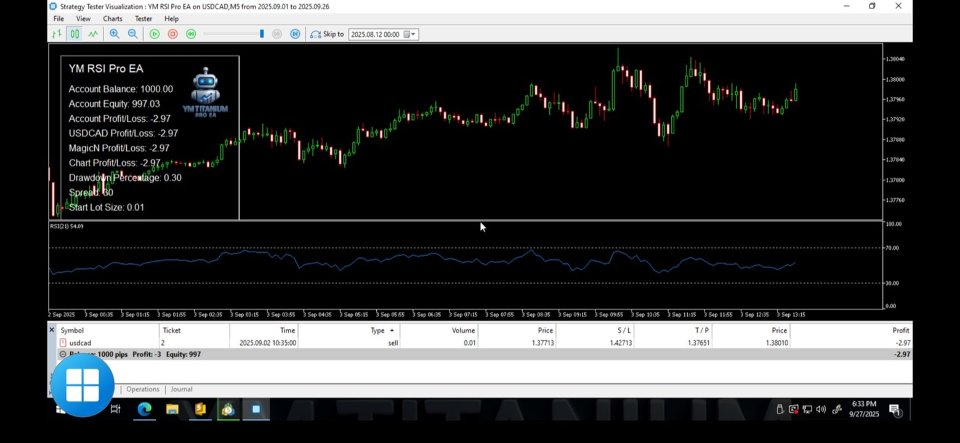 Imagens #1 YM RSI Pro EA