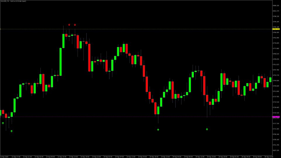 Captura de pantalla #1 Price Canal and Candle Pattern Signal Alert MT5