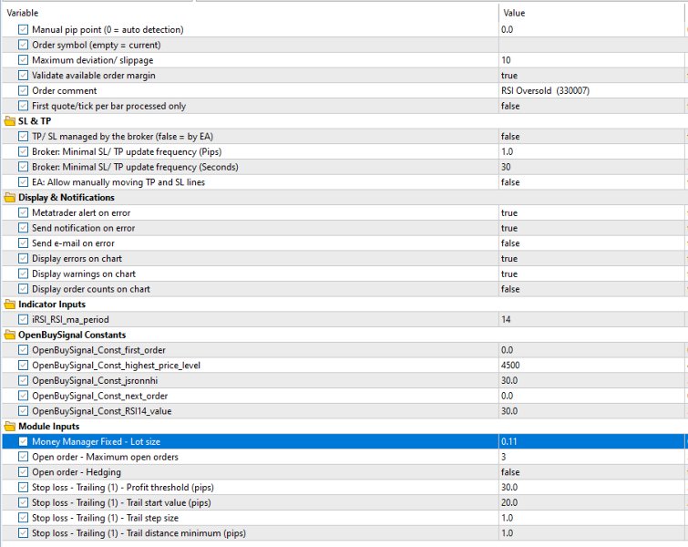 Screenshot #1 RSI Oversold Gold Trader