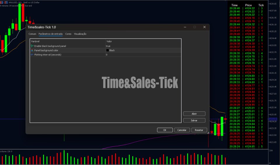 Screenshot #3 Time and Sales Tick