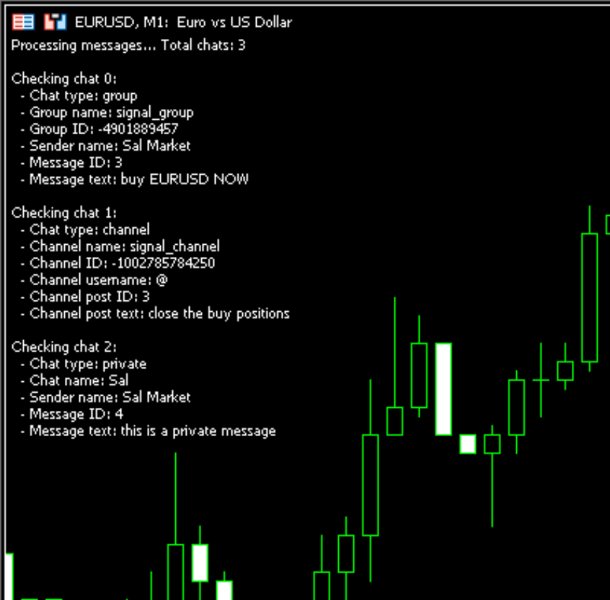 Capture d'écran #1 Telegram To MT5 Copier Pro