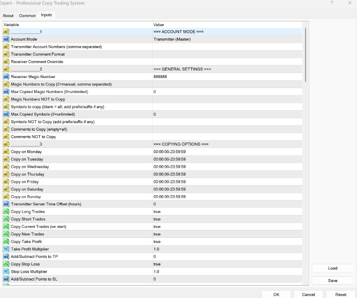 Screenshot #1 Professional Copy Trading System MT4