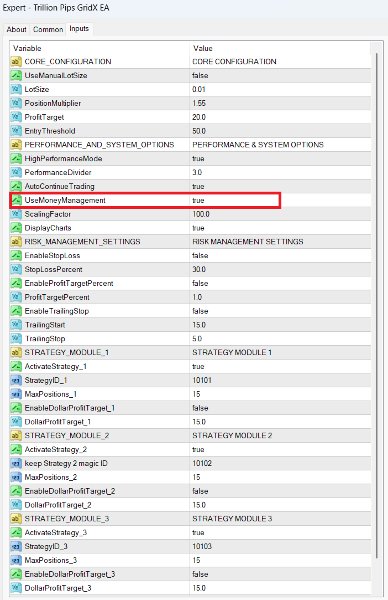 Screenshot #3 Trillion Pips GridX EA