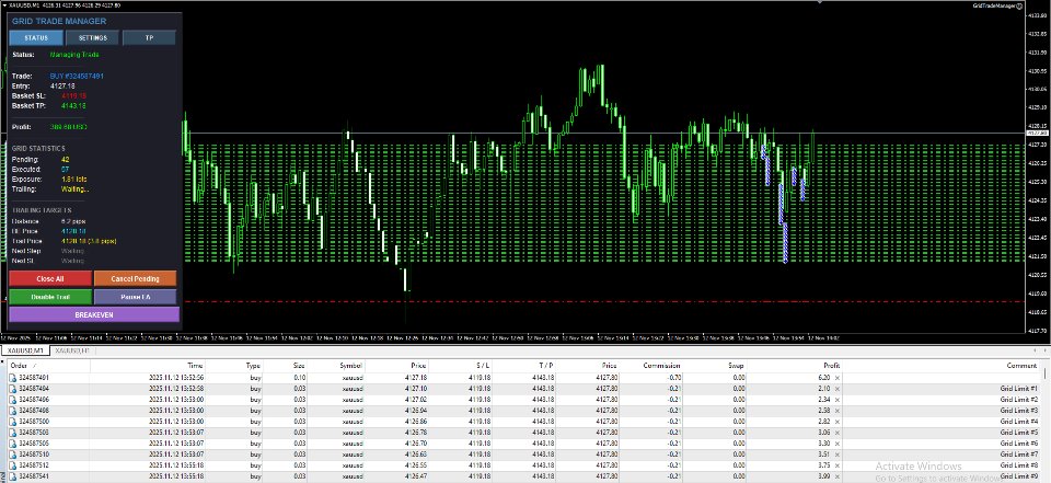 Screenshot #5 Grid Trading Manager EA