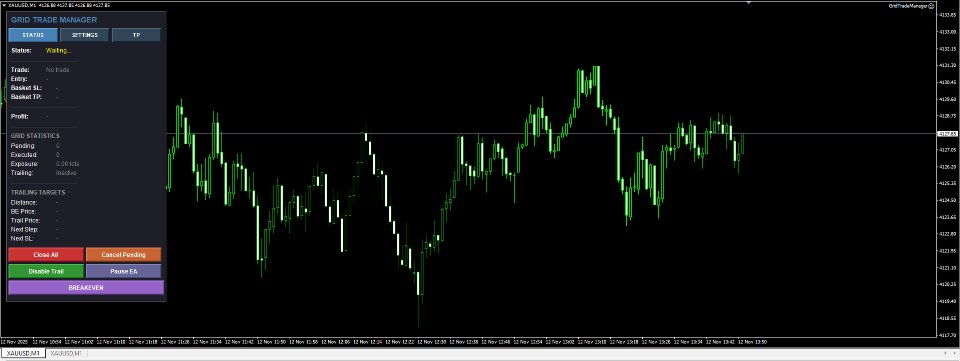 Screenshot #1 Grid Trading Manager EA