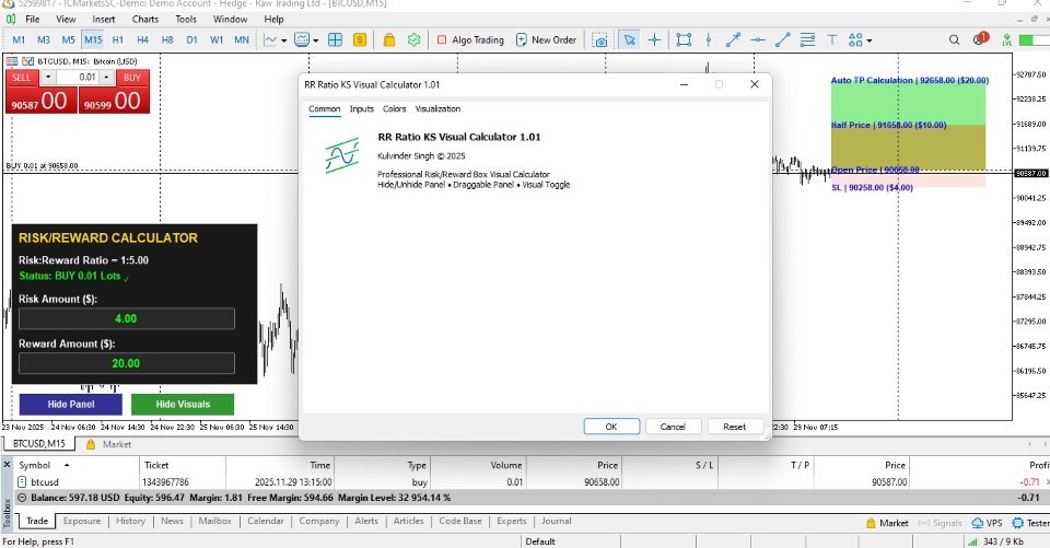 Capture d'écran #5 RR Ratio KS Visual Calculator