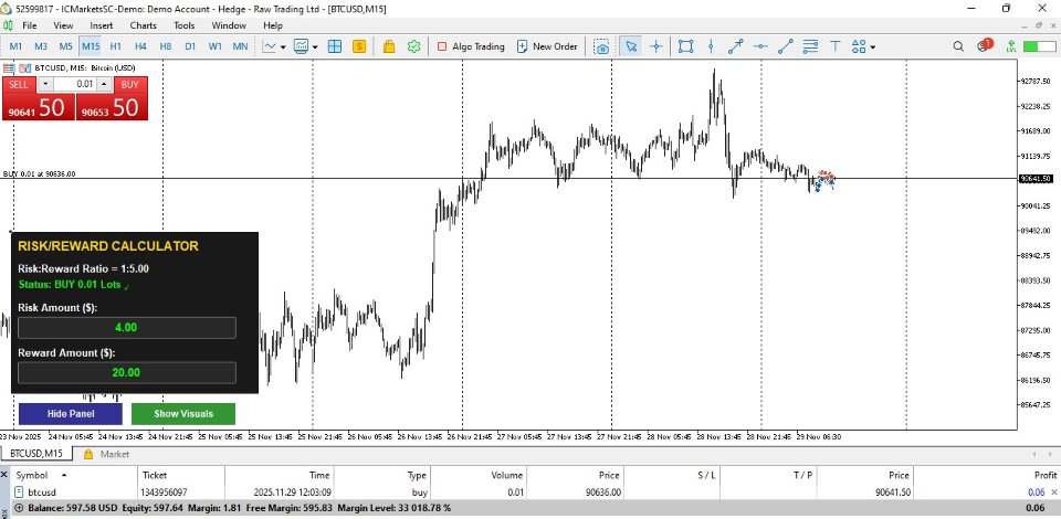 Capture d'écran #1 RR Ratio KS Visual Calculator